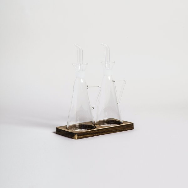 SET DE ACEITERA Y VINAGRERA CÓNICAS CON ASA 200 ML - Image 4