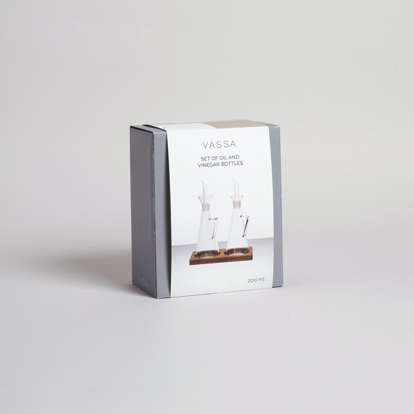 SET DE ACEITERA Y VINAGRERA CÓNICAS CON ASA 200 ML - Image 2