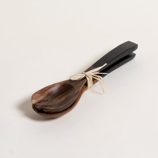 SET CUCHARA Y TENEDOR ACACIA MANILA BLACK - Image 2