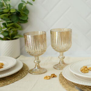 SET X 6 COPAS STRIPES CHAMPAGNE 300 ML