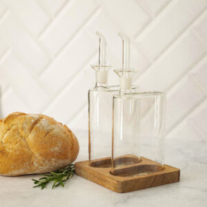 SET DE ACEITERA Y VINAGRERA RECTANGULARES 200 ML