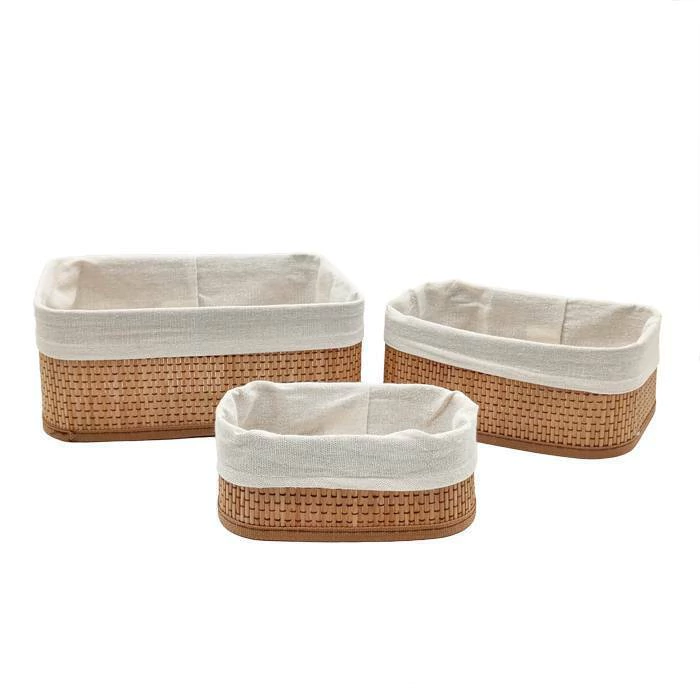 SET x3 CANASTO BAMBU TELA SUKA - Image 2