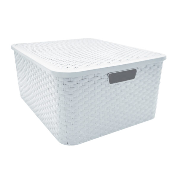 CANASTO SIMIL RATAN Nº4 BLANCO - Image 2