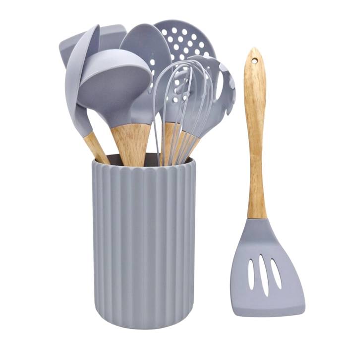 SET x9 UTENSILIOS SILICONA GRIS CAROL - Image 3