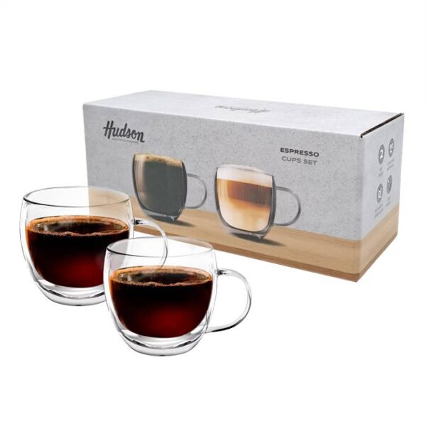SET x2 TAZA DOBLE VIDRIO 80ml HUDSON - Image 3