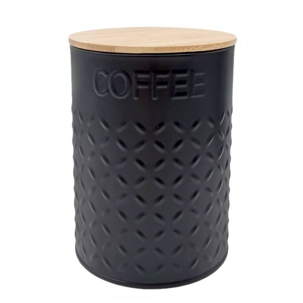 LATA ACERO NEGRA T/BAMBU "COFFEE" - Image 2