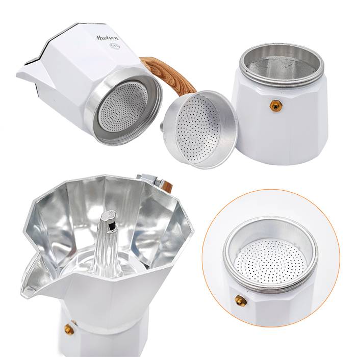 CAFETERA HUDSON ITALIANA BLANCA GRANDE - Image 3