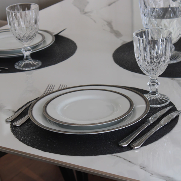 INDIVIDUAL PVC CENTRO GRAFITO 38 CM COLOR