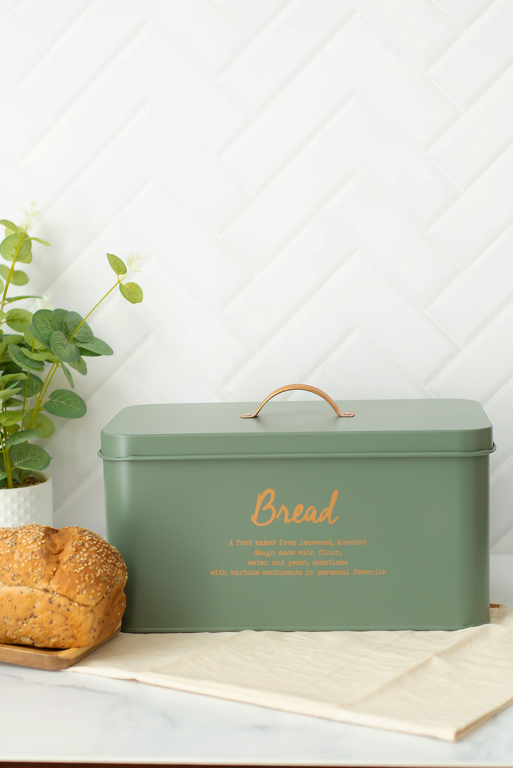 LATA ACERO VINTAGE VERDE "BREAD"