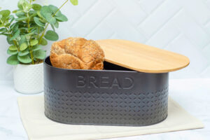 LATA ACERO NEGRA T/BAMBU "BREAD"