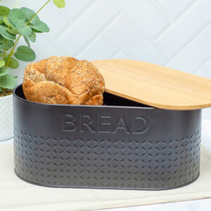 LATA ACERO NEGRA T/BAMBU "BREAD"