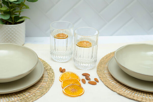 SET DE 6 VASOS ALTOS STRIPES 350 ML