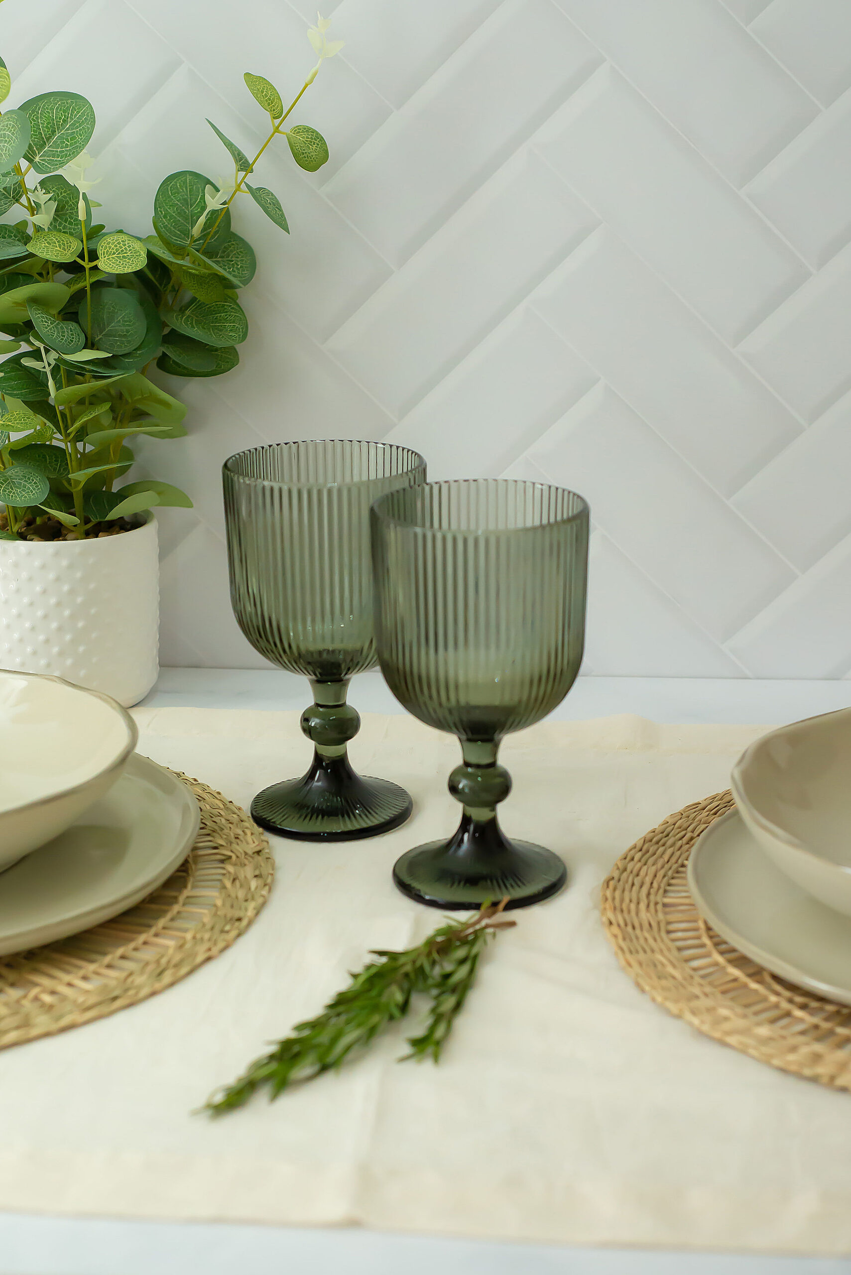 SET DE 6 COPAS DE VIDRIO KINGDOM FUME 360 ML