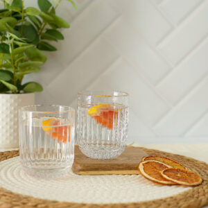 SET X 6 VASOS BAJOS STRIPES 200 ML