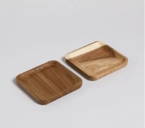 SET X 2 BANDEJITAS CUADRADAS DE 12 CM