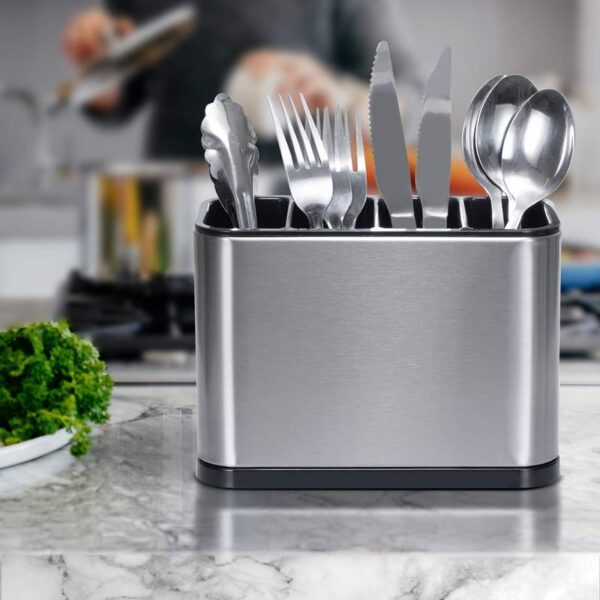 CUBIERTERO ESCURRIDOR ABS Y ACERO INOX