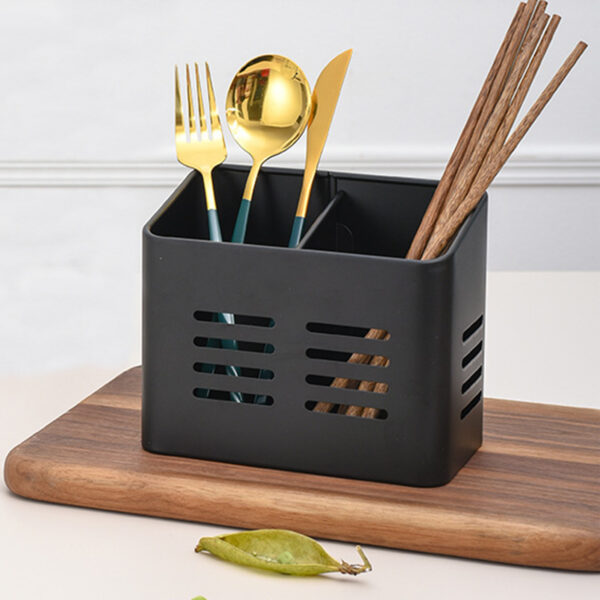 ESCURRIDOR DE CUBIERTOS ACERO NEGRO