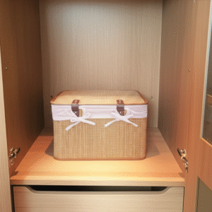 SET x3 CANASTO BAMBU TELA C/TAPA SUKA