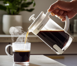 CAFETERA HUDSON FRANCESA BLANCA 800ml