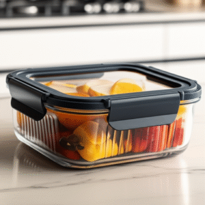 CONTENEDOR HERMETICO VIDRIO RECTANG. 370ml CAROL