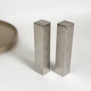 SET DE SALERO Y PIMENTERO DE ACERO INOXIDABLE