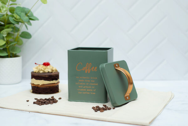 LATA ACERO VINTAGE VERDE "COFFEE"