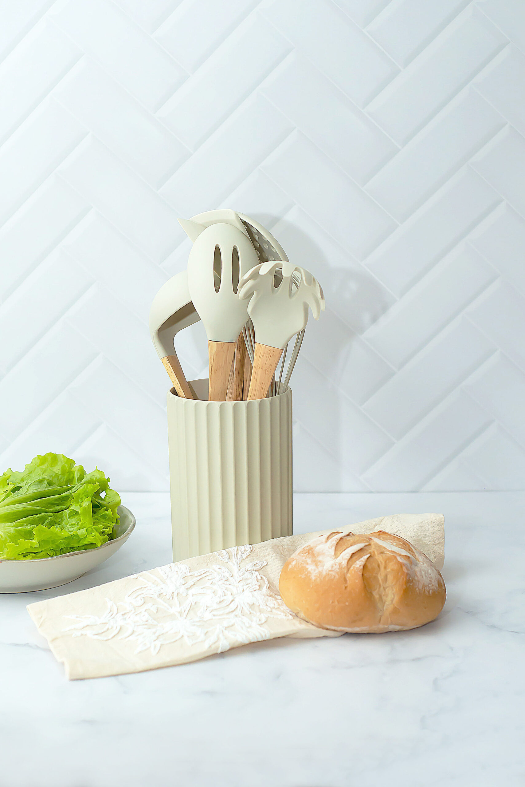 SET x9 UTENSILIOS SILICONA TIZA CAROL