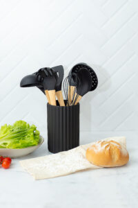 SET x9 UTENSILIOS SILICONA NEGRO CAROL