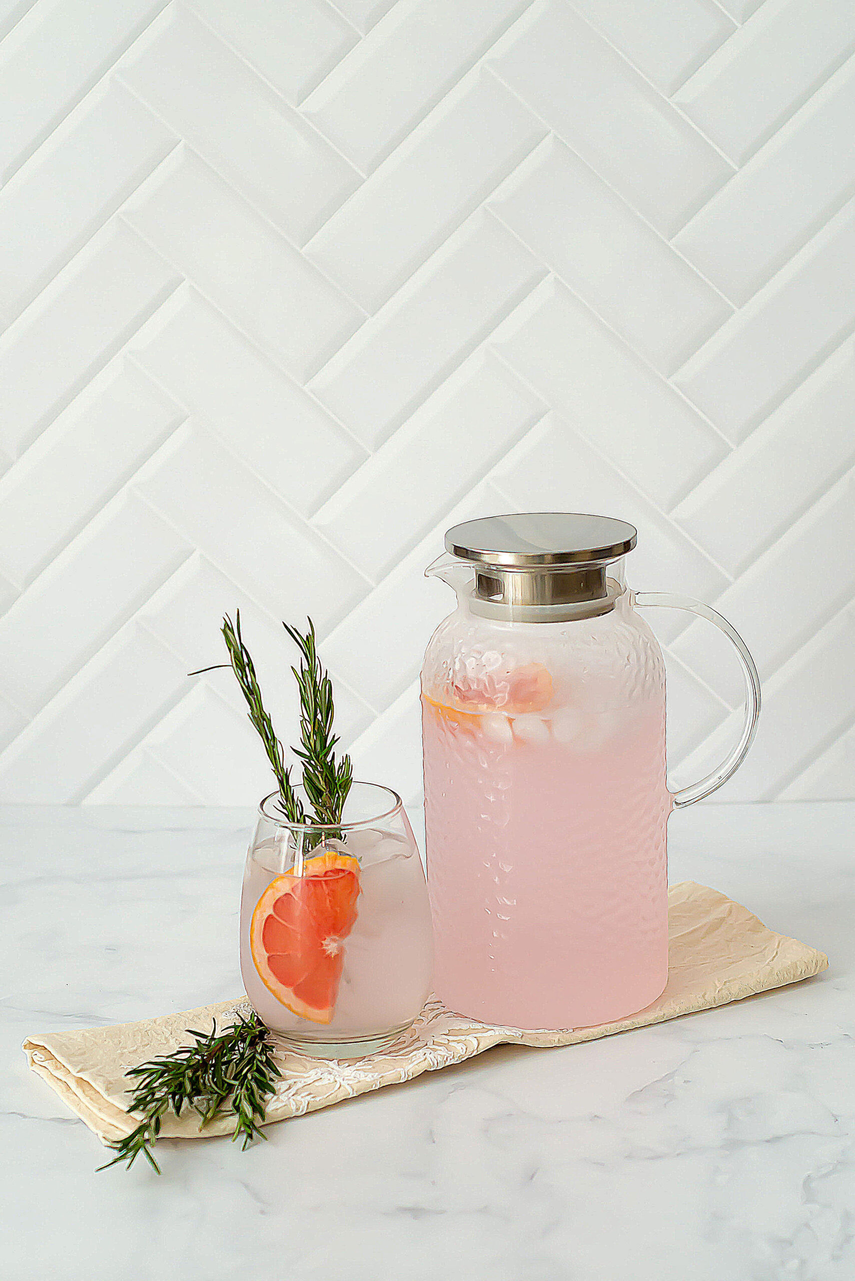 JARRA DE VIDRIO RECTA TAPA ACERO 1800 ML