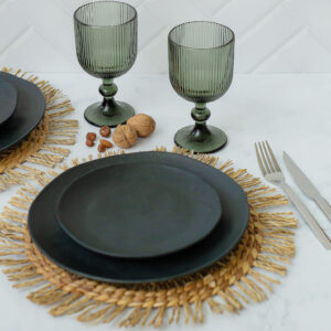 PLATO PLAYO ORGANICA PLAIN NEGRO
