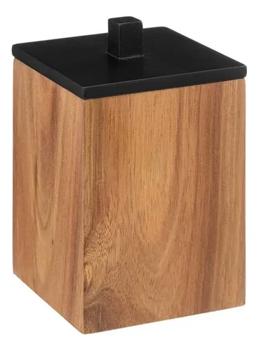 SET DE BAÑO DE RESINA Y ACACIA C/BANDEJA (SET X 3) - Image 2