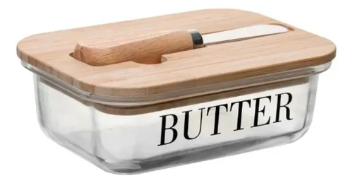 CONTENEDOR VIDRIO C/TAPA BAMBU - Image 2