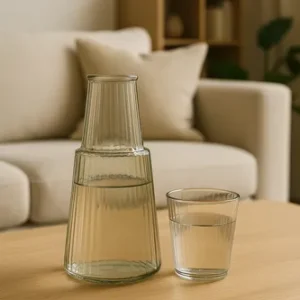 BOTELLA C/VASO VIDRIO