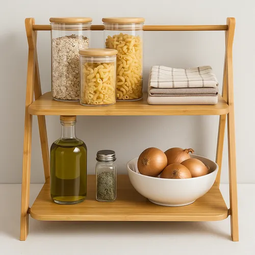 BANDEJA 2 PISOS LINEA BAMBU