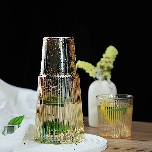 BOTELLA C/VASO VIDRIO COLOR - Image 2