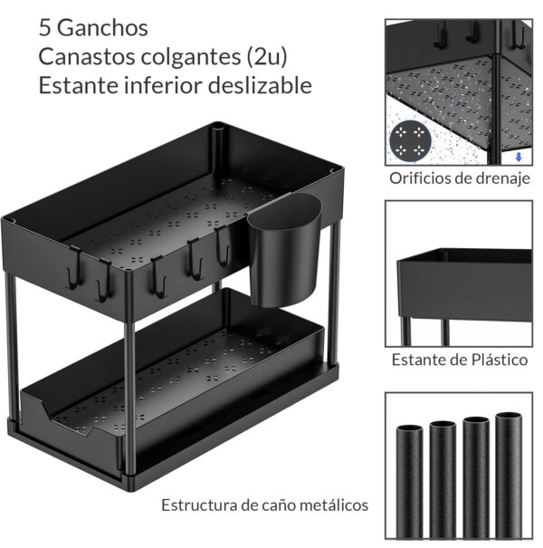 ORGANIZADOR 2 NIVELES PARA COCINA O BAÑO - Image 3