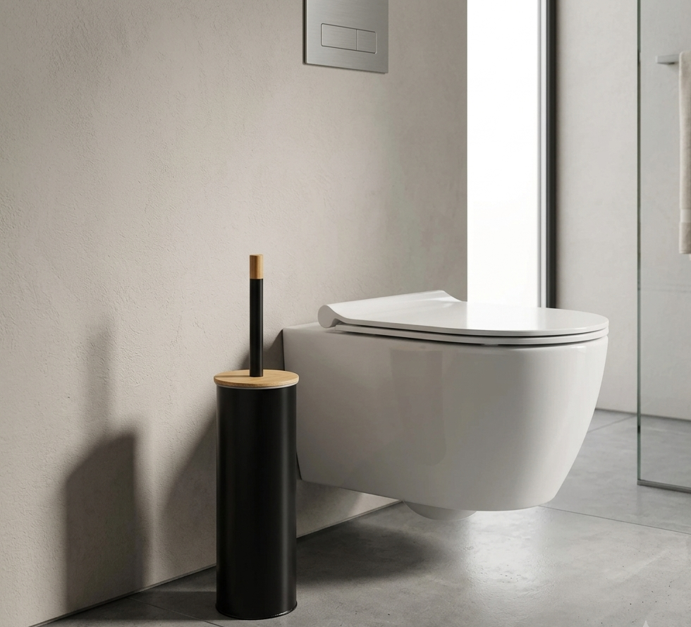ESCOBILLA DE BAÑO TUBO NEGRO