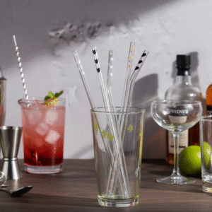 SORBETE DE VIDRIO TRANSPARENTE ESTAMPADO