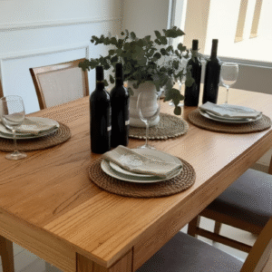 SERVILLETAS DE TUSOR RUSTICO CON APLIQUE