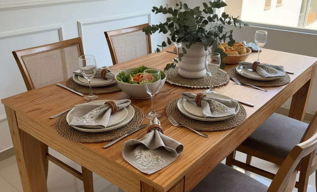 SERVILLETA DE TUSOR CON APLIQUE