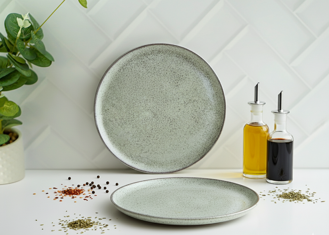 PLATO PLAYO LINEA ORGANICA PLAIN PISTACHO