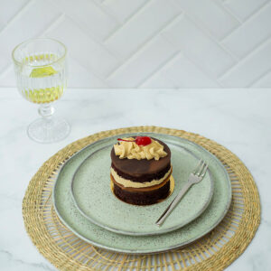 PLATO DE POSTRE LINEA ORGANICA PISTACHO