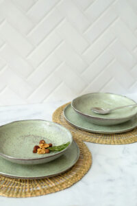PLATO HONDO LINEA ORGANICA PLEIN PISTACHO