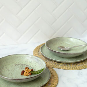 PLATO HONDO LINEA ORGANICA PLEIN PISTACHO