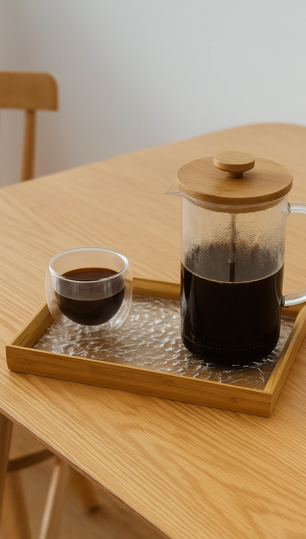 BANDEJA BASE ACRILICO Y BAMBU