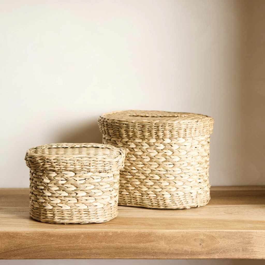 SET X 2 CANASTAS TRENZADAS
