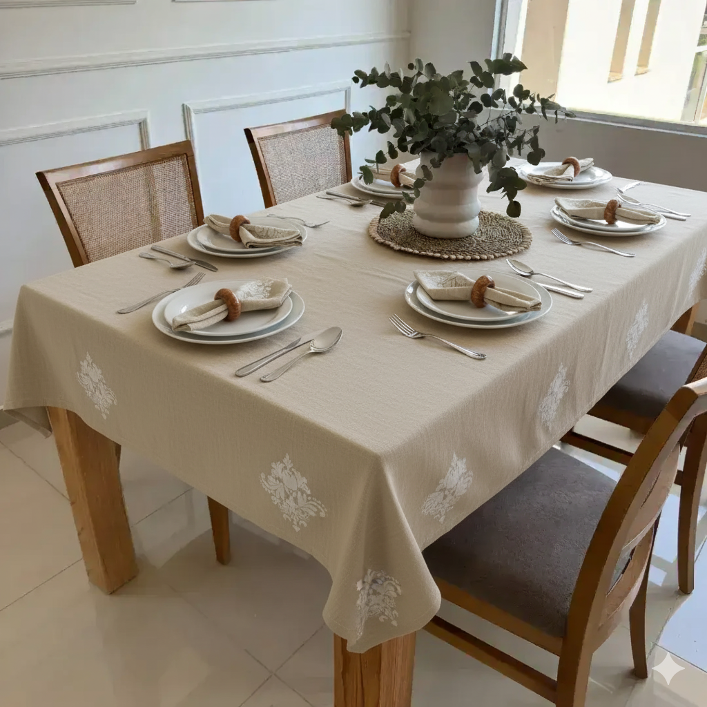 SERVILLETAS DE TUSOR NATURAL CON APLIQUE - Image 3