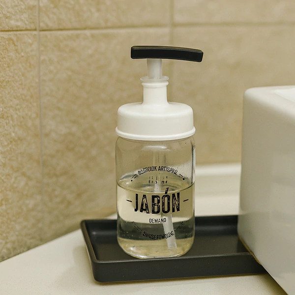 DISPENSER VIDRIO BLANCO (360 ml)