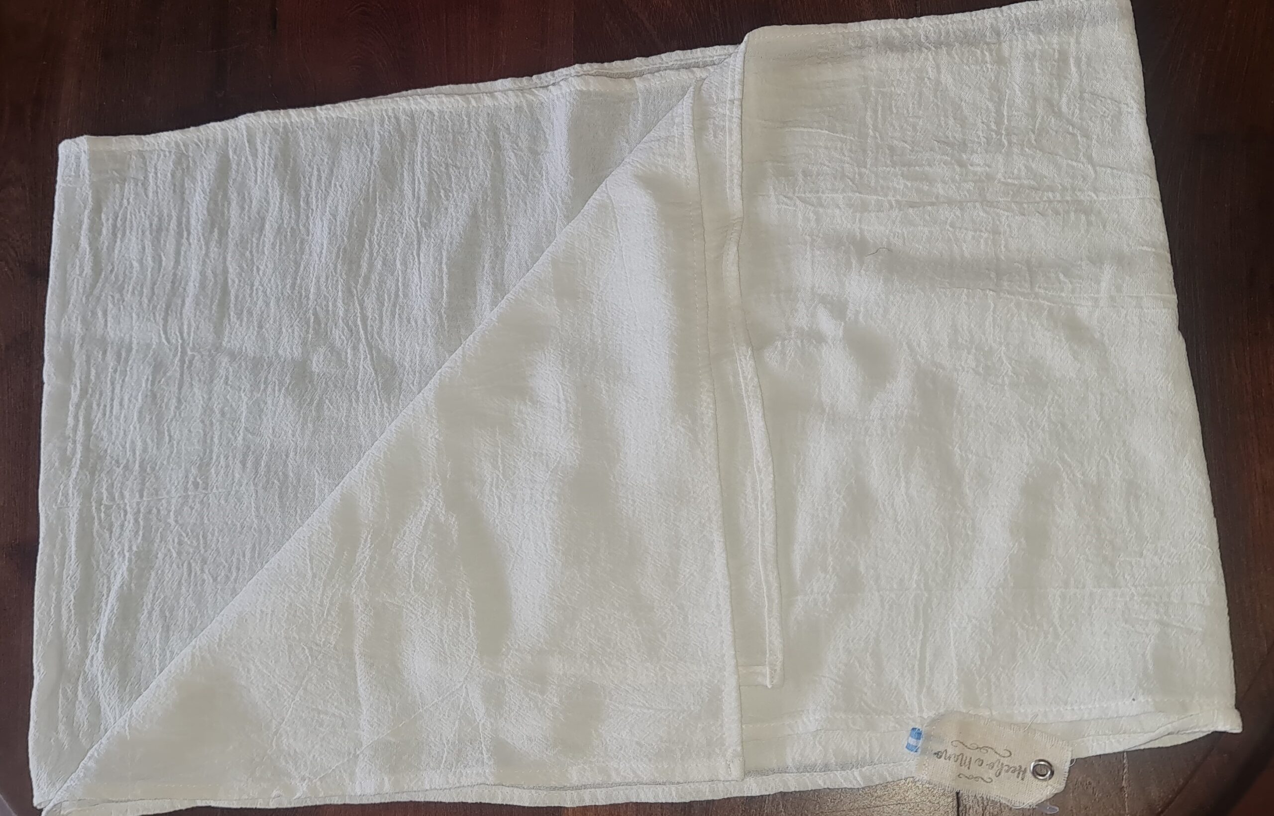 CAMINO DE MESA DE TUSOR BLANCO RUSTICO - Image 2