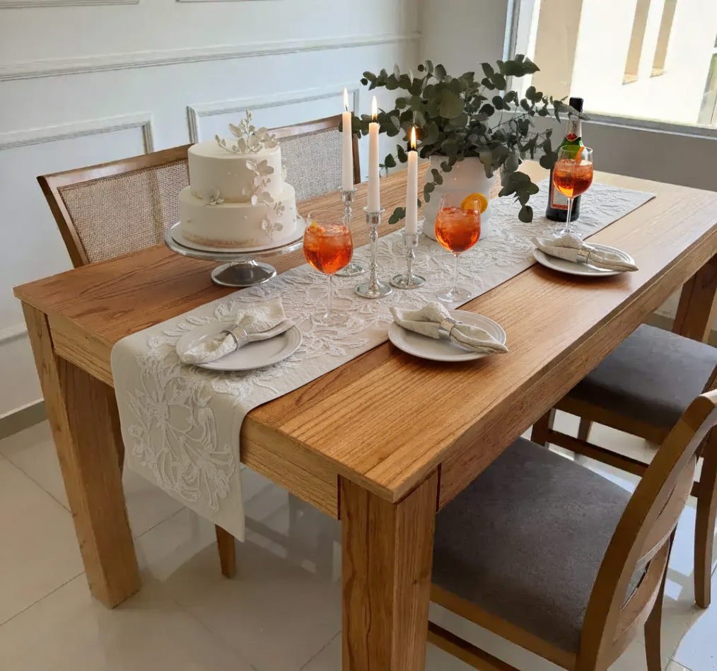 SERVILLETAS DE TUSOR PASTEL CON APLIQUE